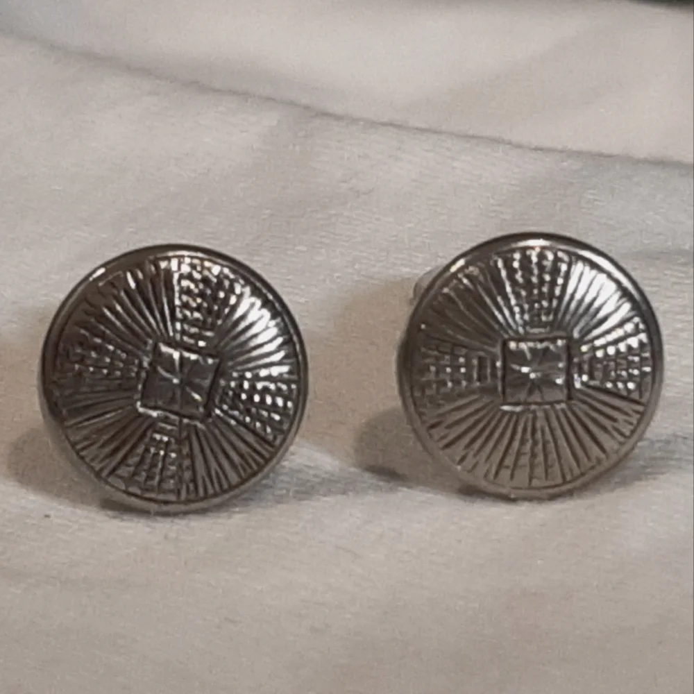 HARVEY AVEDON |  Sterling Silver, Circular Cuff Links